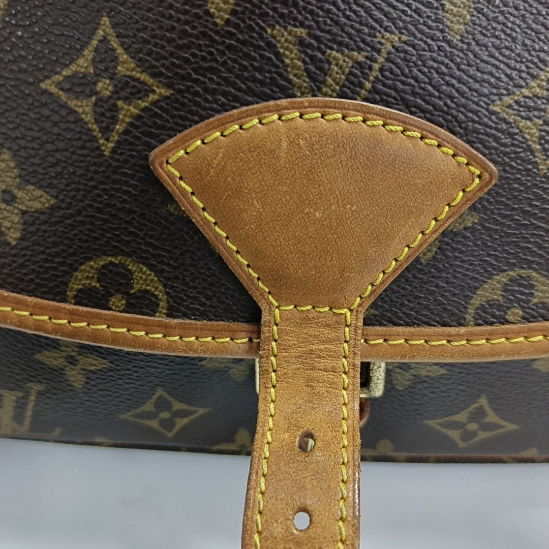 SOLOGNE PM Monogram Coated Canvas Brown