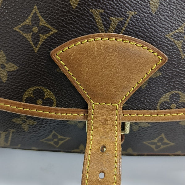SOLOGNE PM Monogram Coated Canvas Brown