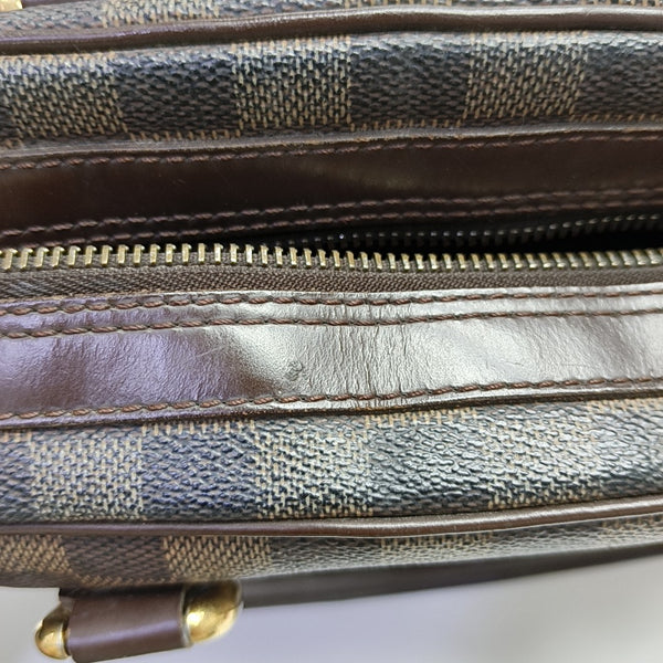 DUOMO Damier Ebene Coated Canvas Brown