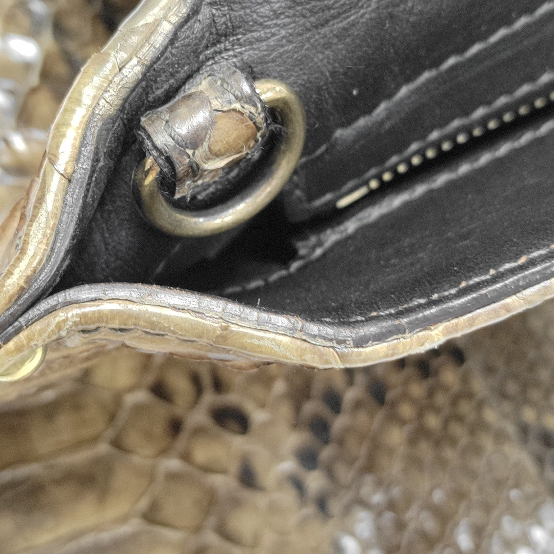 Python Shoulder Bag Brown