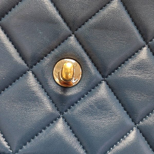 TRENDY CC Small Quilted Lambskin Blue