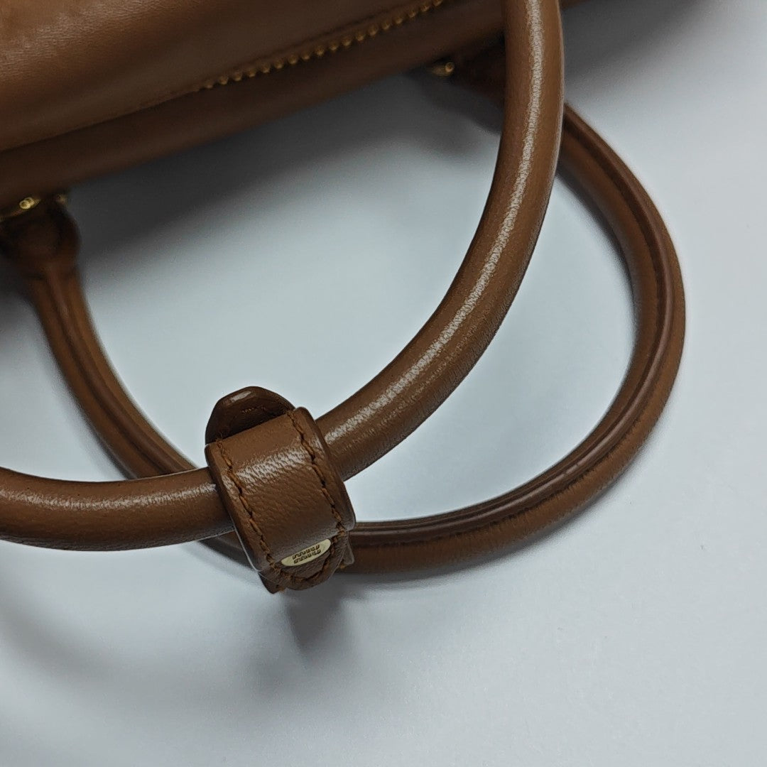 Arcadie Matelassé Large Quilted Lambskin Brown