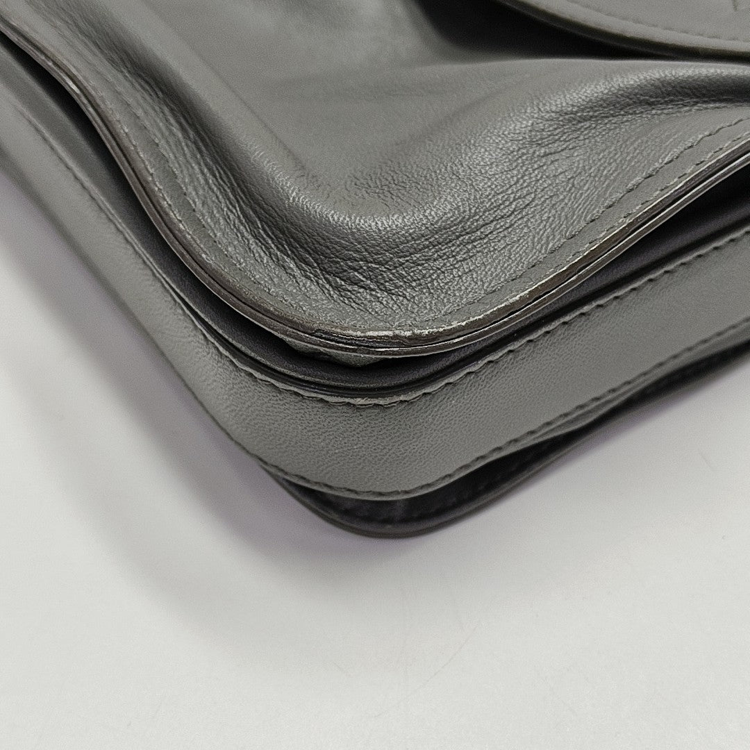 Calfskin Shoulder Bag Gray