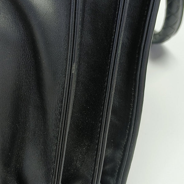 Calfskin Top Handle Bag Black