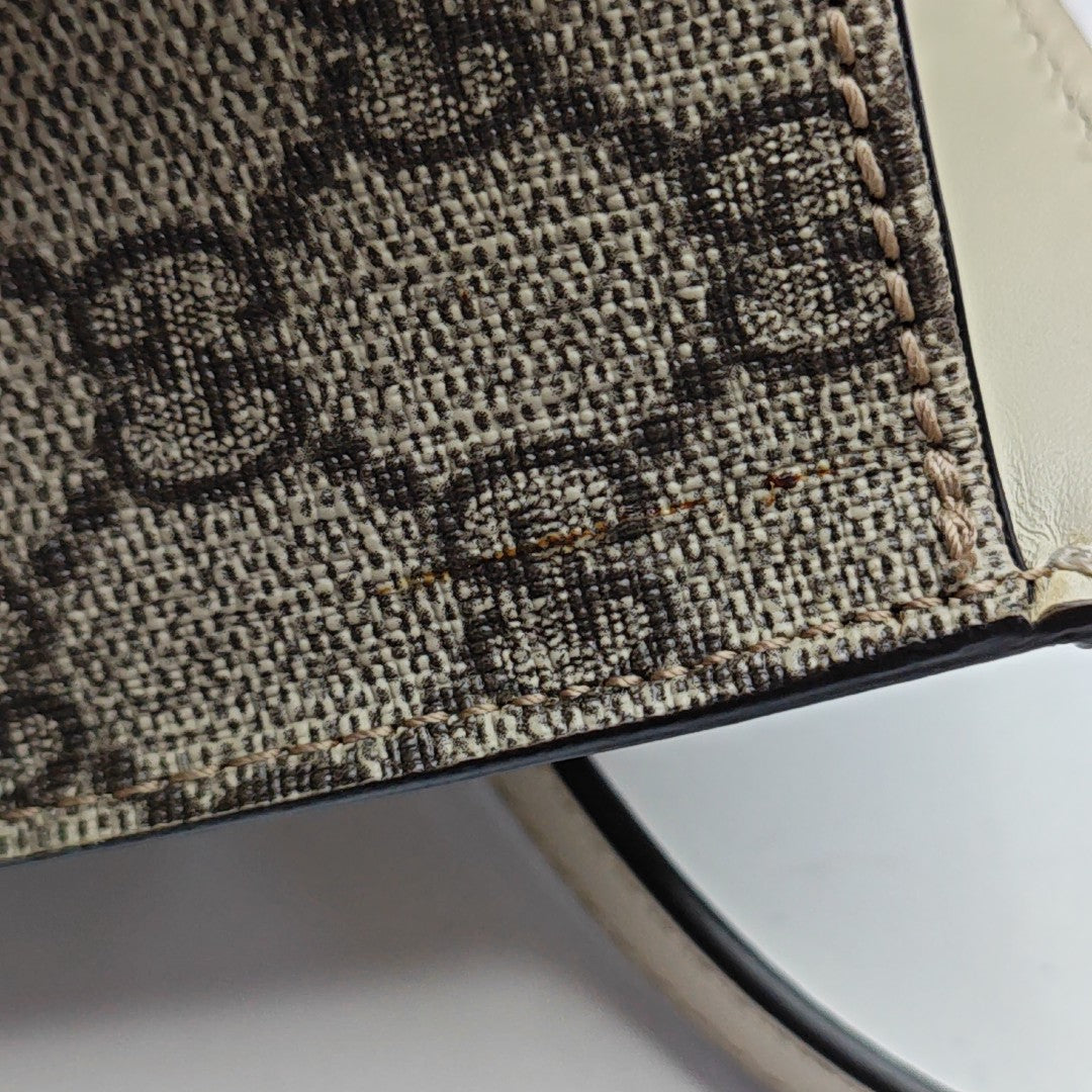 Padlock Small Monogram Coated Canvas Beige