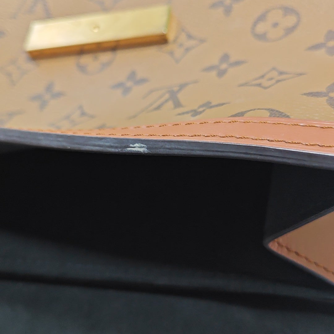 DAUPHINE MM Monogram Coated Canvas Brown