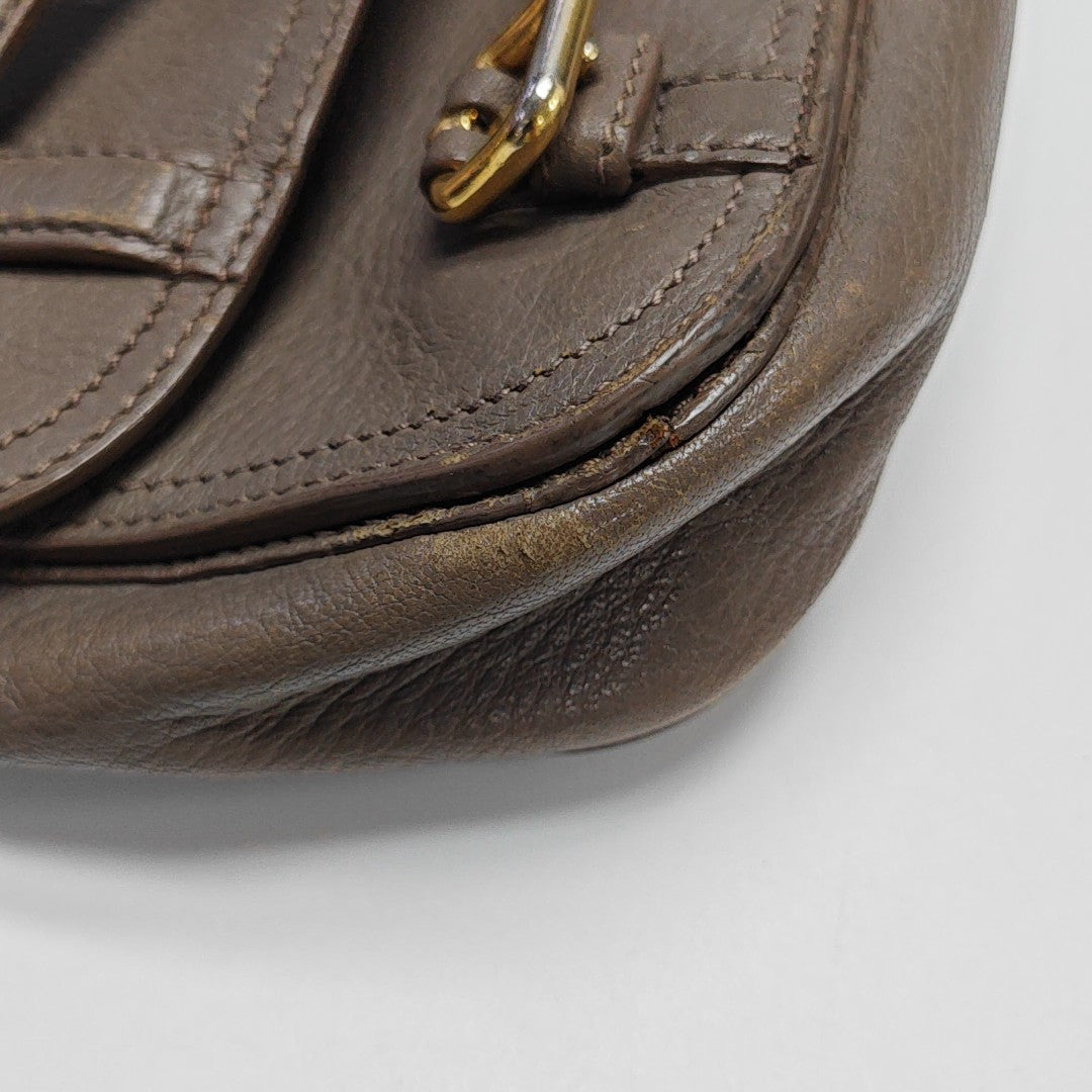 Calfskin Shoulder Bag Gray