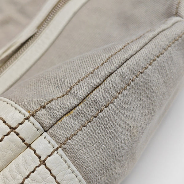 Canvas Top Handle Bag Beige