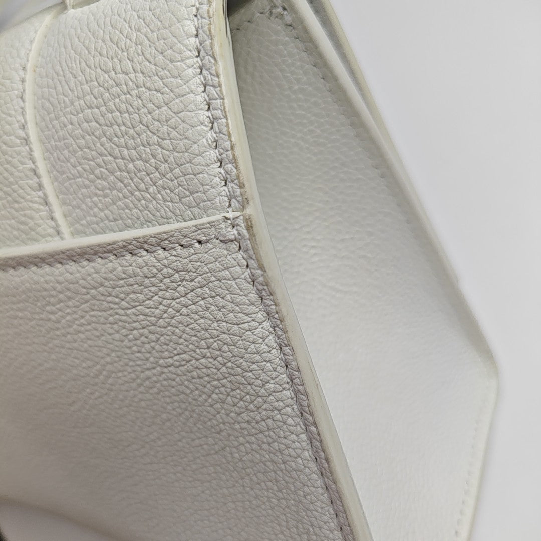 Hourglass S Calfskin White