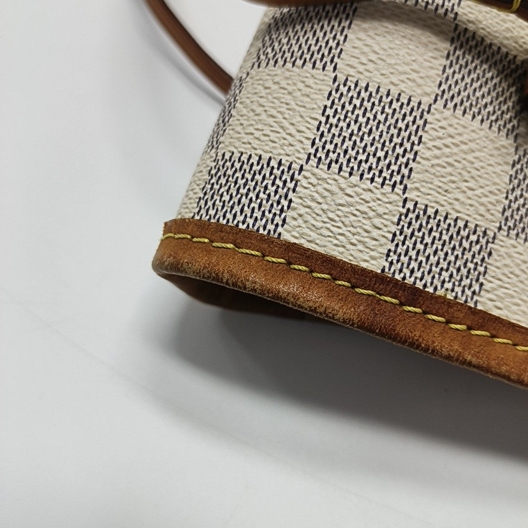 NEVERFULL MM Damier Azur Coated Canvas White