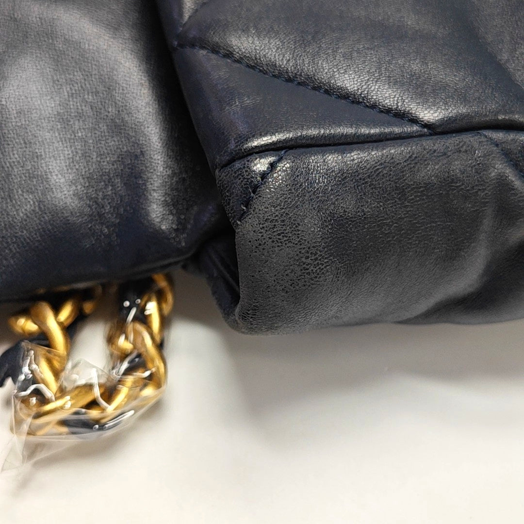 CHANEL 19 Large Quilted Lambskin Blue