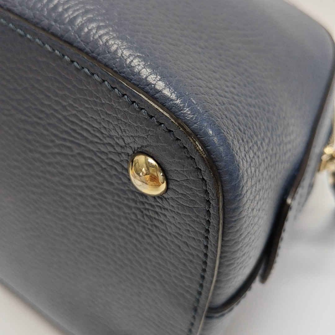 Calfskin Shoulder Bag Blue