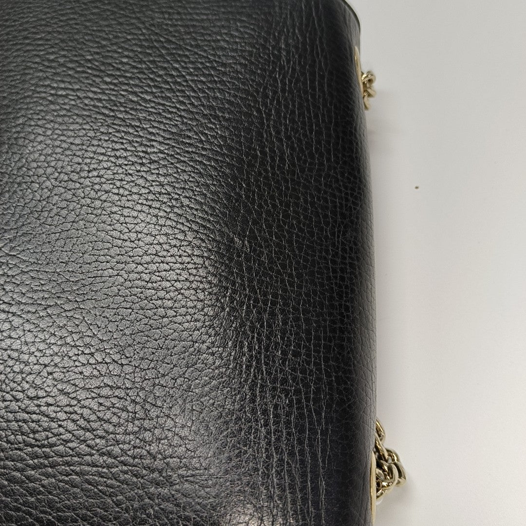 Interlocking G Small Calfskin Black