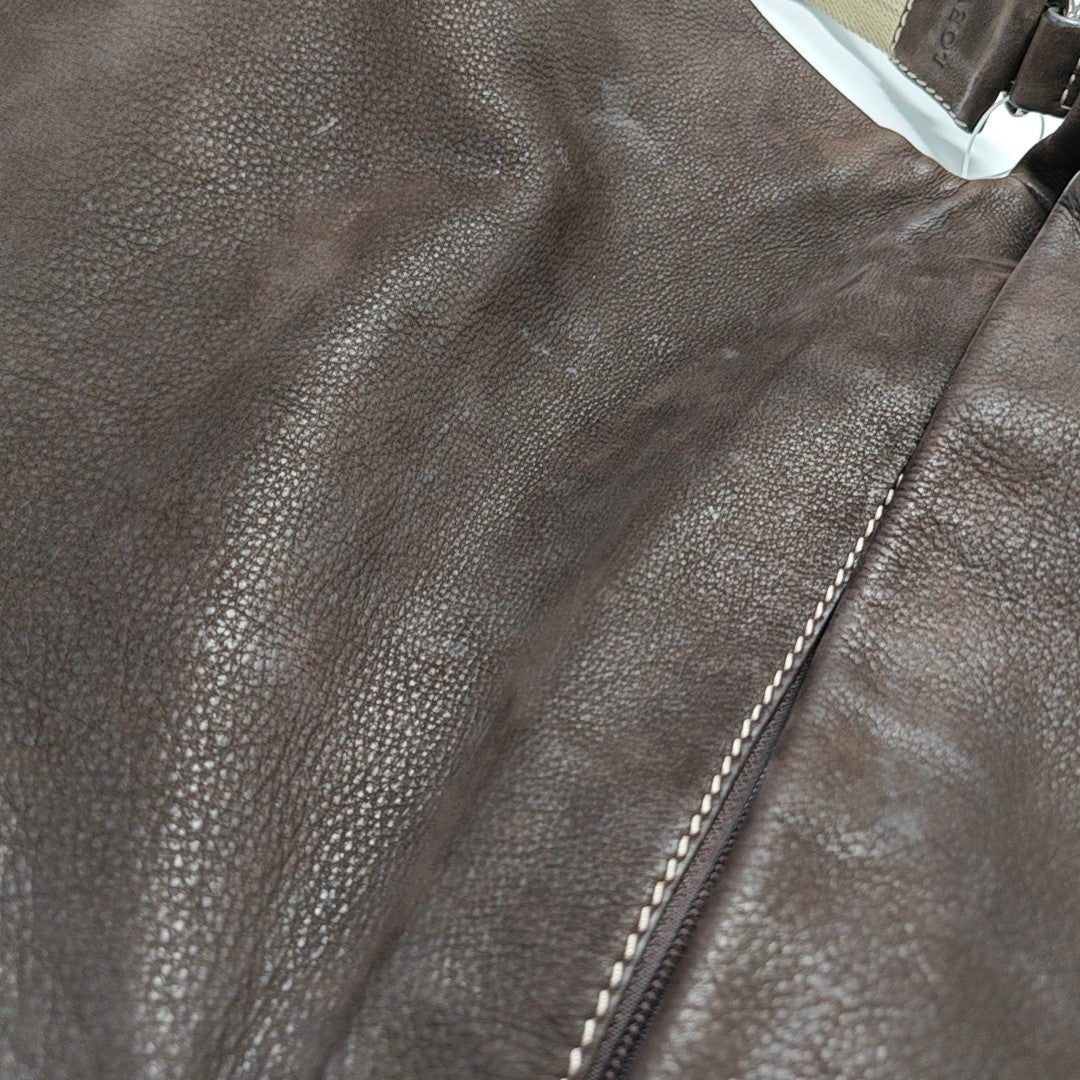Calfskin Shoulder Bag Brown