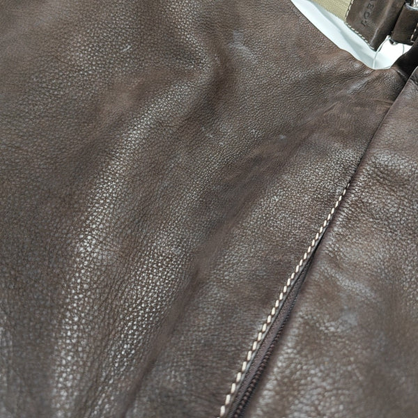 Calfskin Shoulder Bag Brown