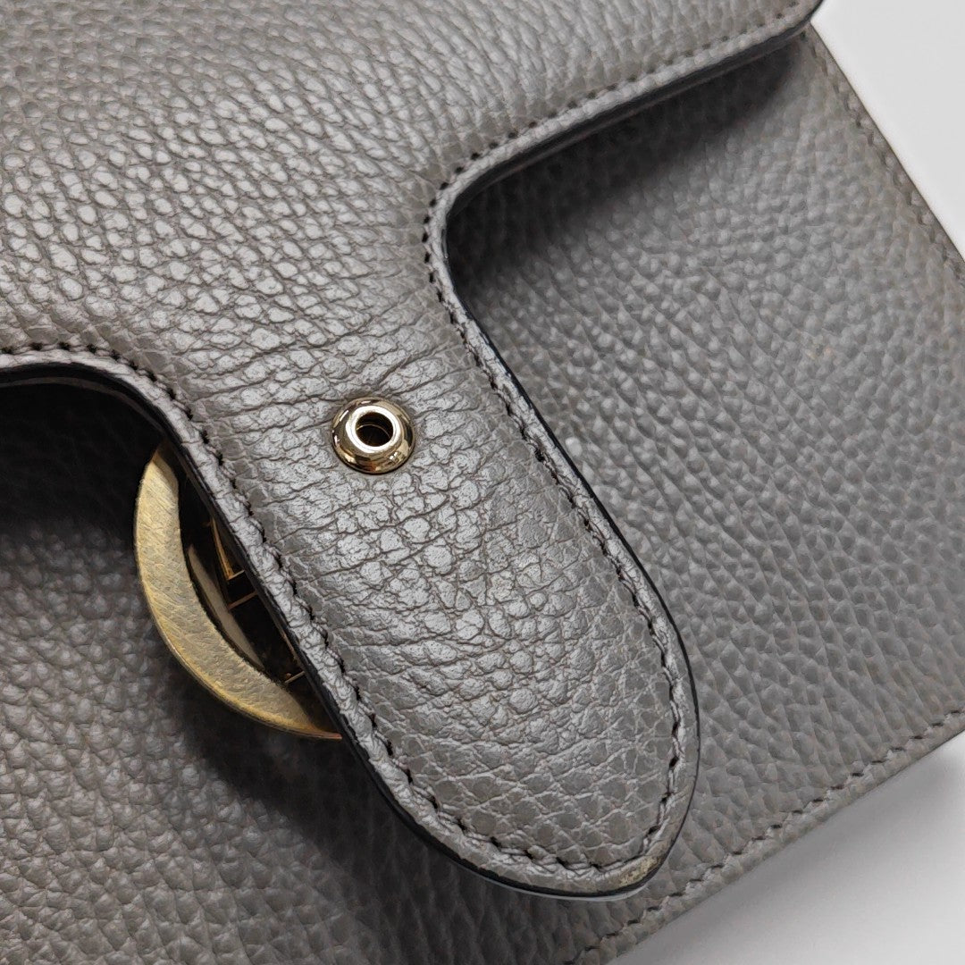 Interlocking G Small Calfskin Gray
