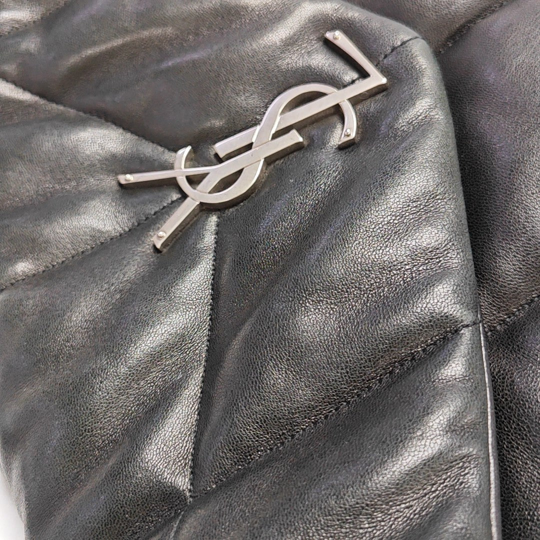 LOULOU Medium Quilted Lambskin Black