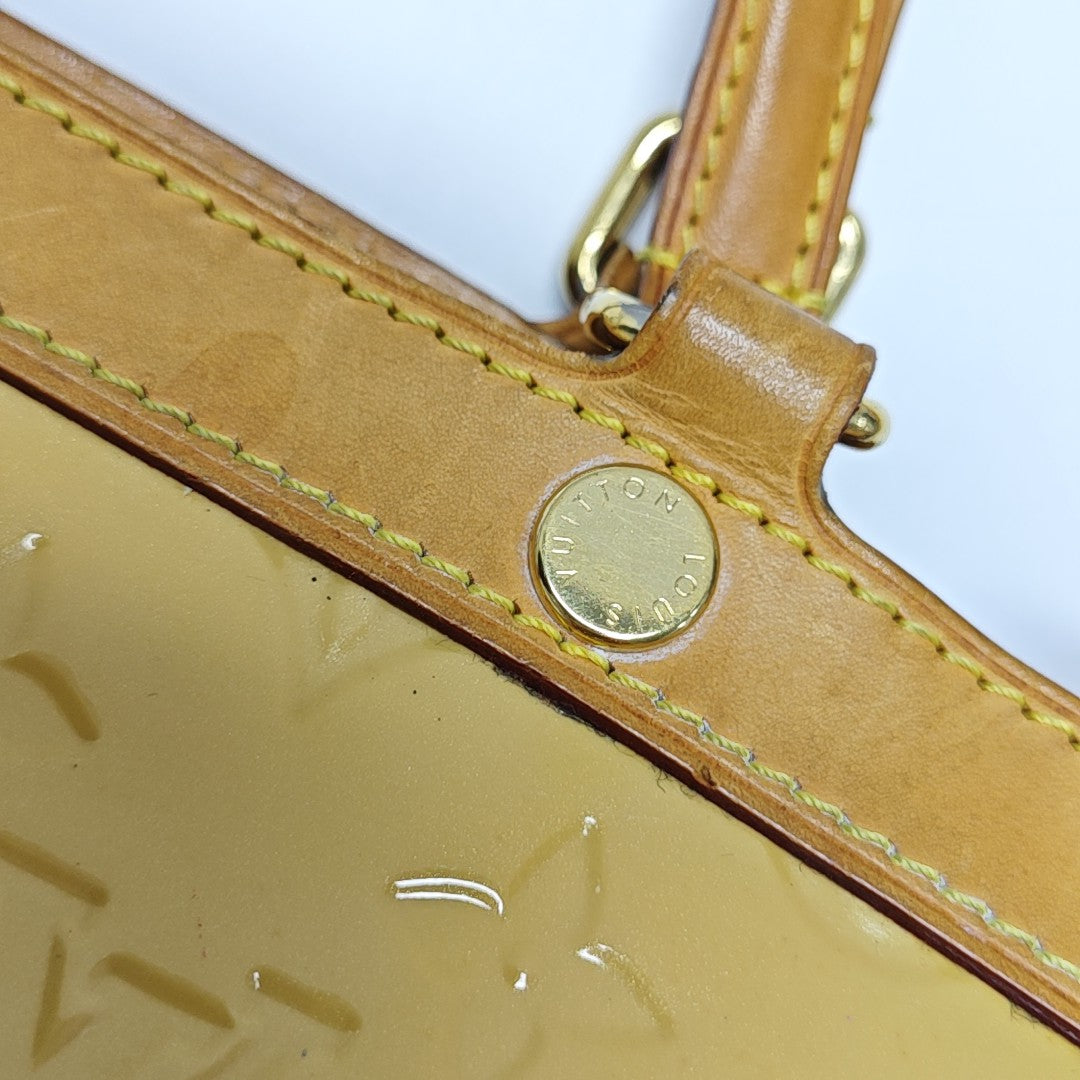 BREA MM Monogram Patent Leather Yellow