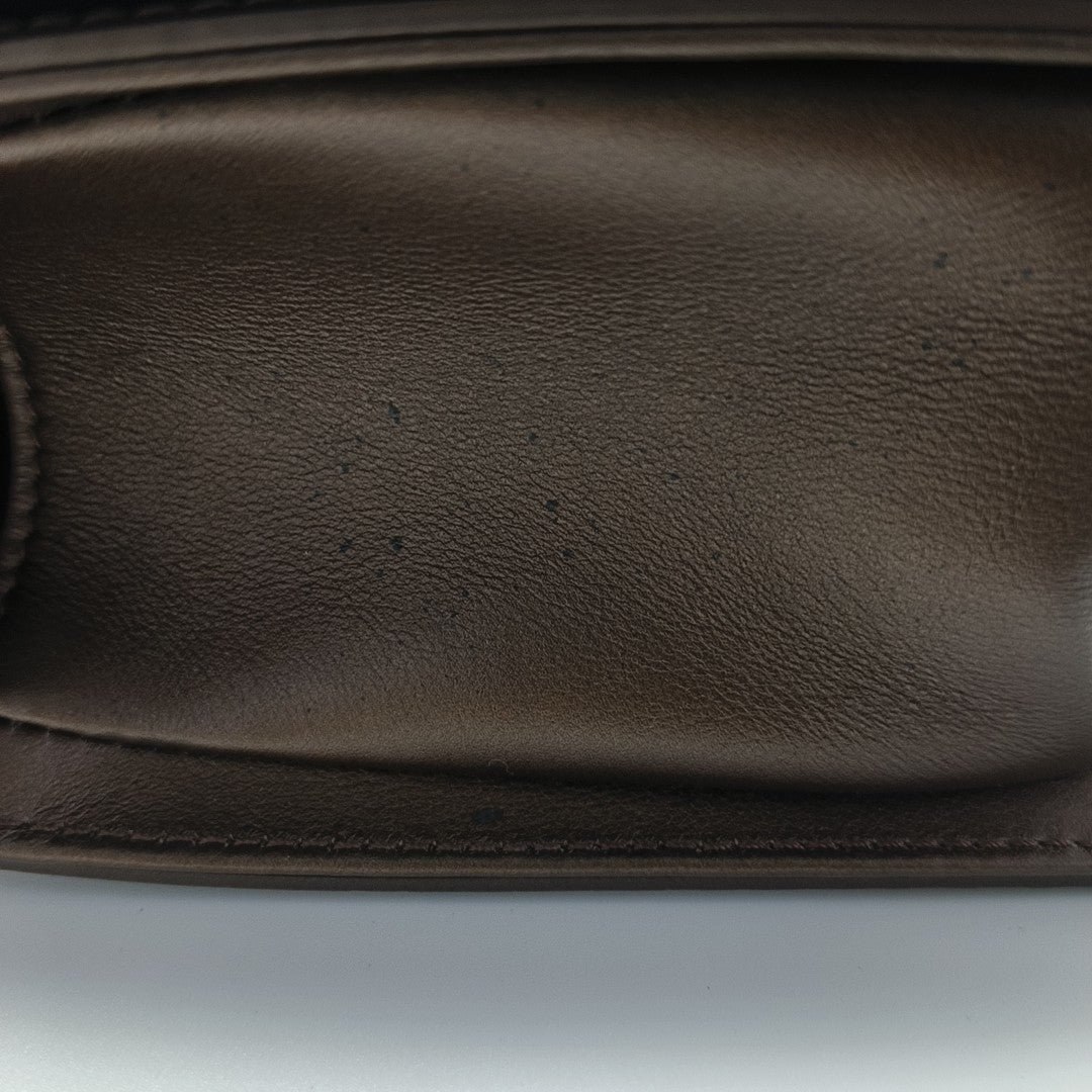 BOY CHANEL Medium Quilted Patent Leather Brown