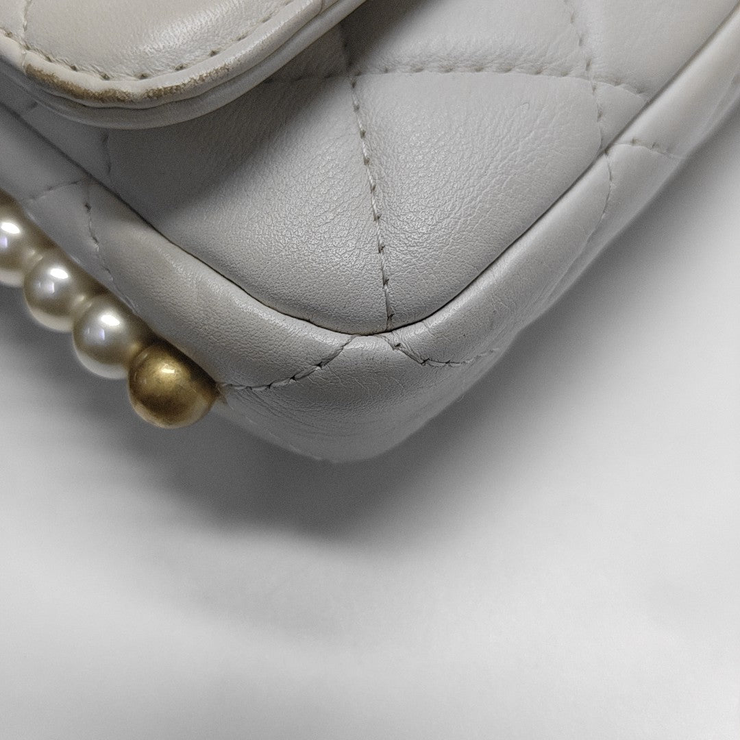 WOC Quilted Calfskin White