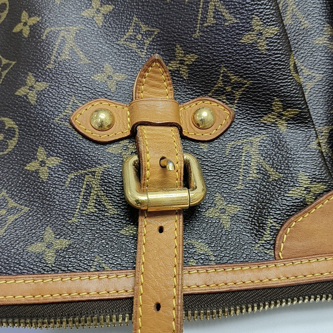 PALERMO GM Monogram Coated Canvas Brown