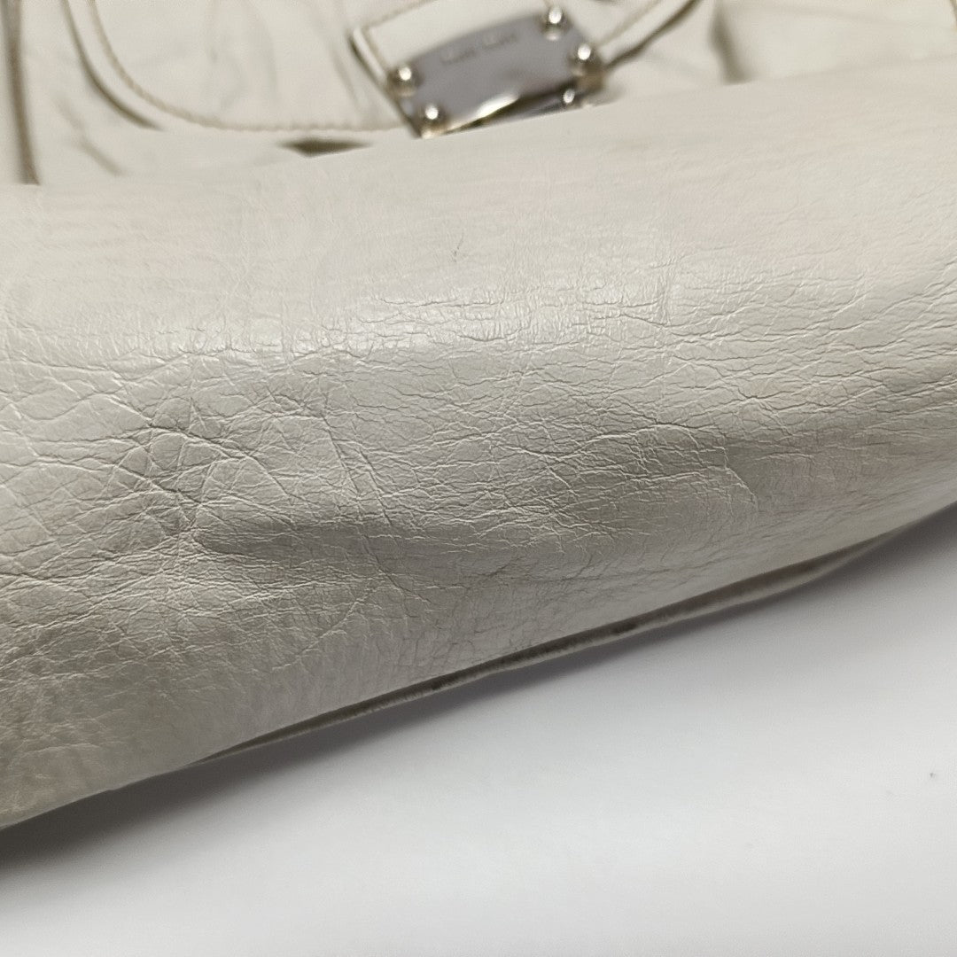 Calfskin Shoulder Bag White