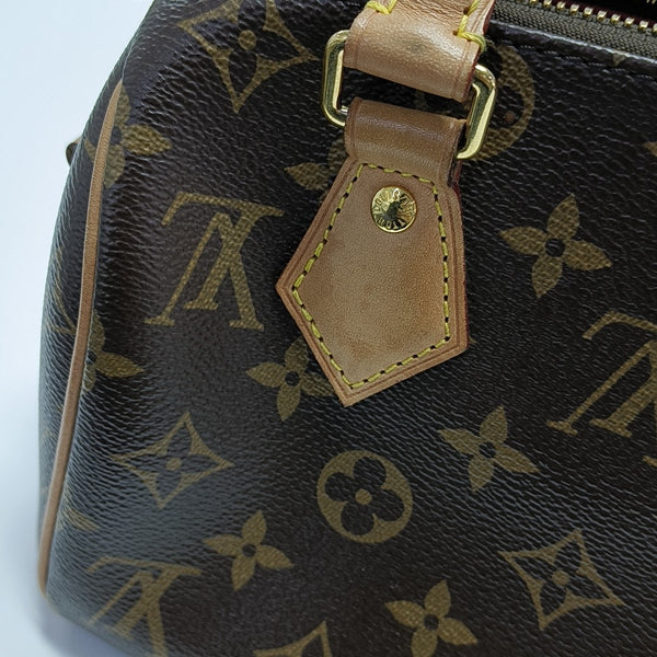 SPEEDY 20 Monogram Coated Canvas Brown