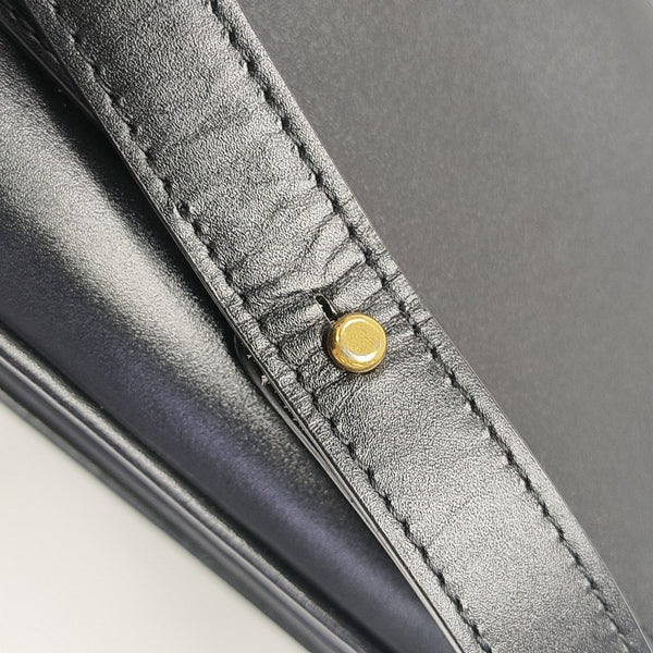Leather Shoulder Bag Black