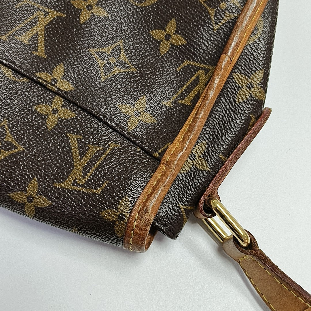 MENILMONTANT PM Monogram Coated Canvas Brown