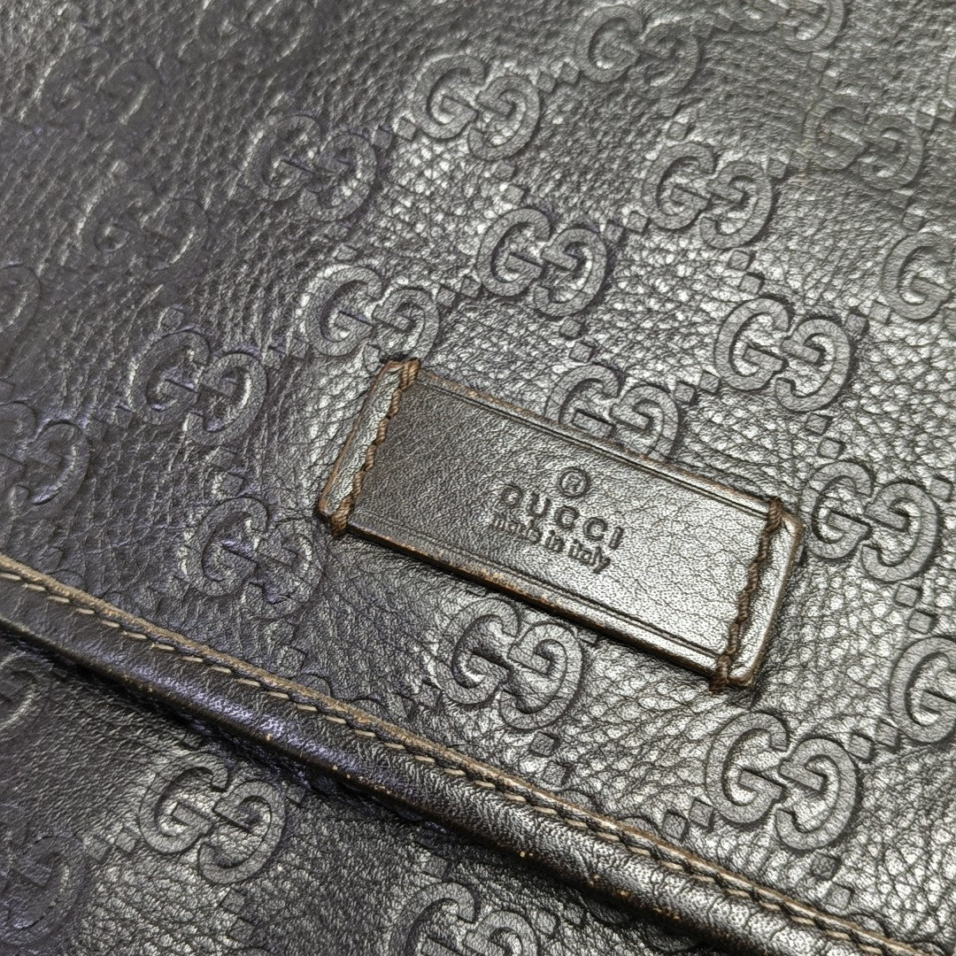 GG Imprime Monogram Calfskin Brown