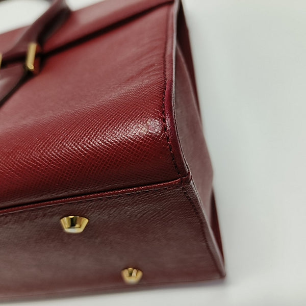 Calfskin Top Handle Bag Red