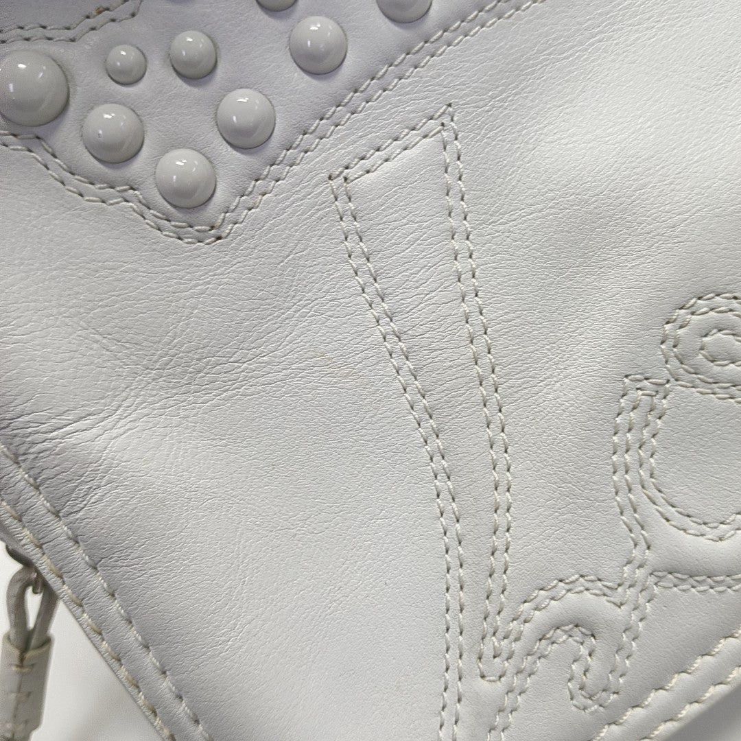 Quilted Calfskin Tote Bag White
