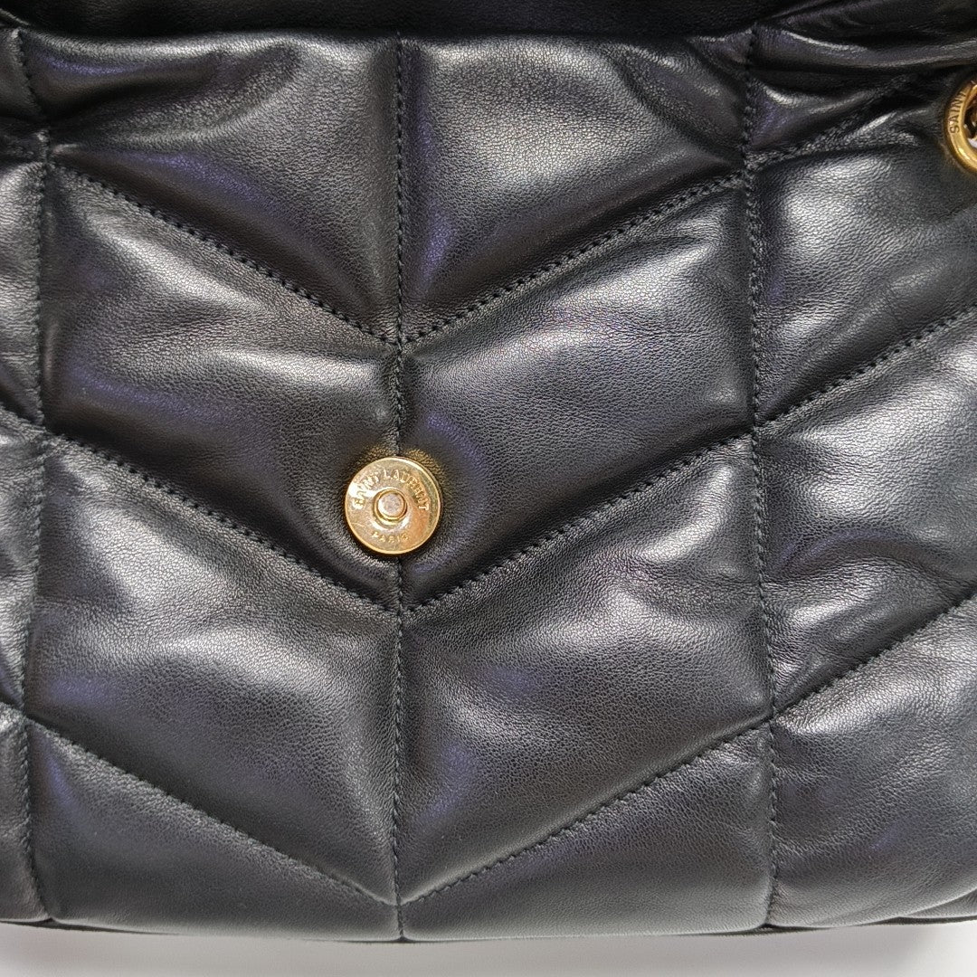 PUFFER Small Quilted Lambskin Black