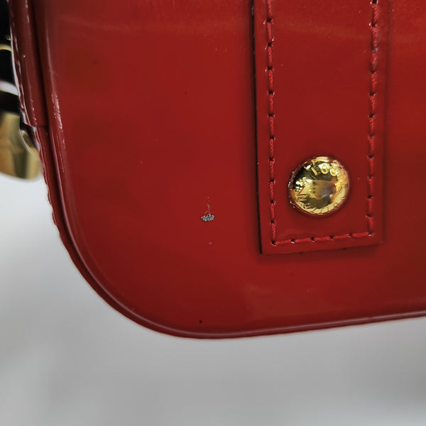 ALMA BB Monogram Patent Leather Red