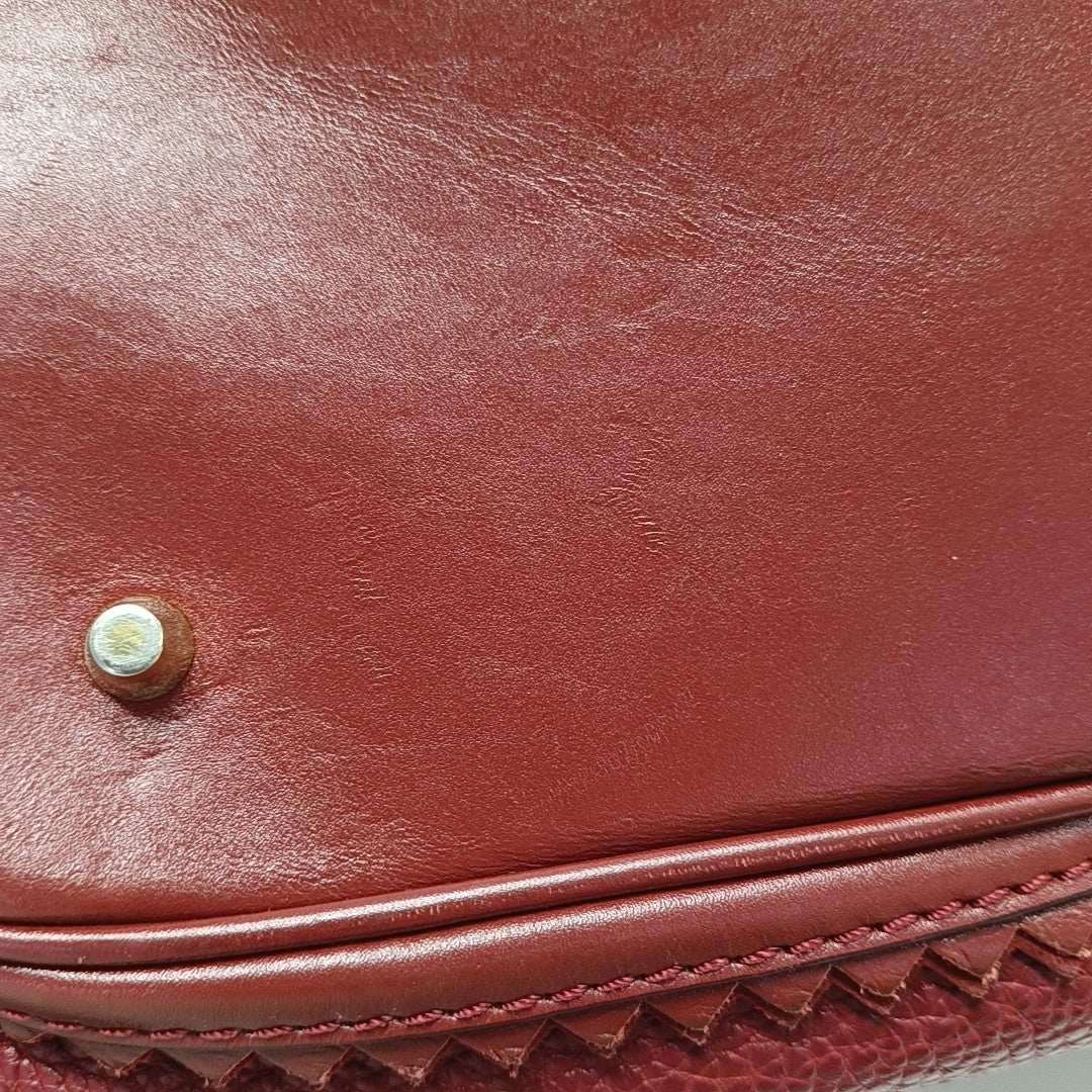 Leather Shoulder Bag Red