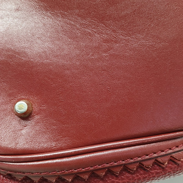 Leather Shoulder Bag Red