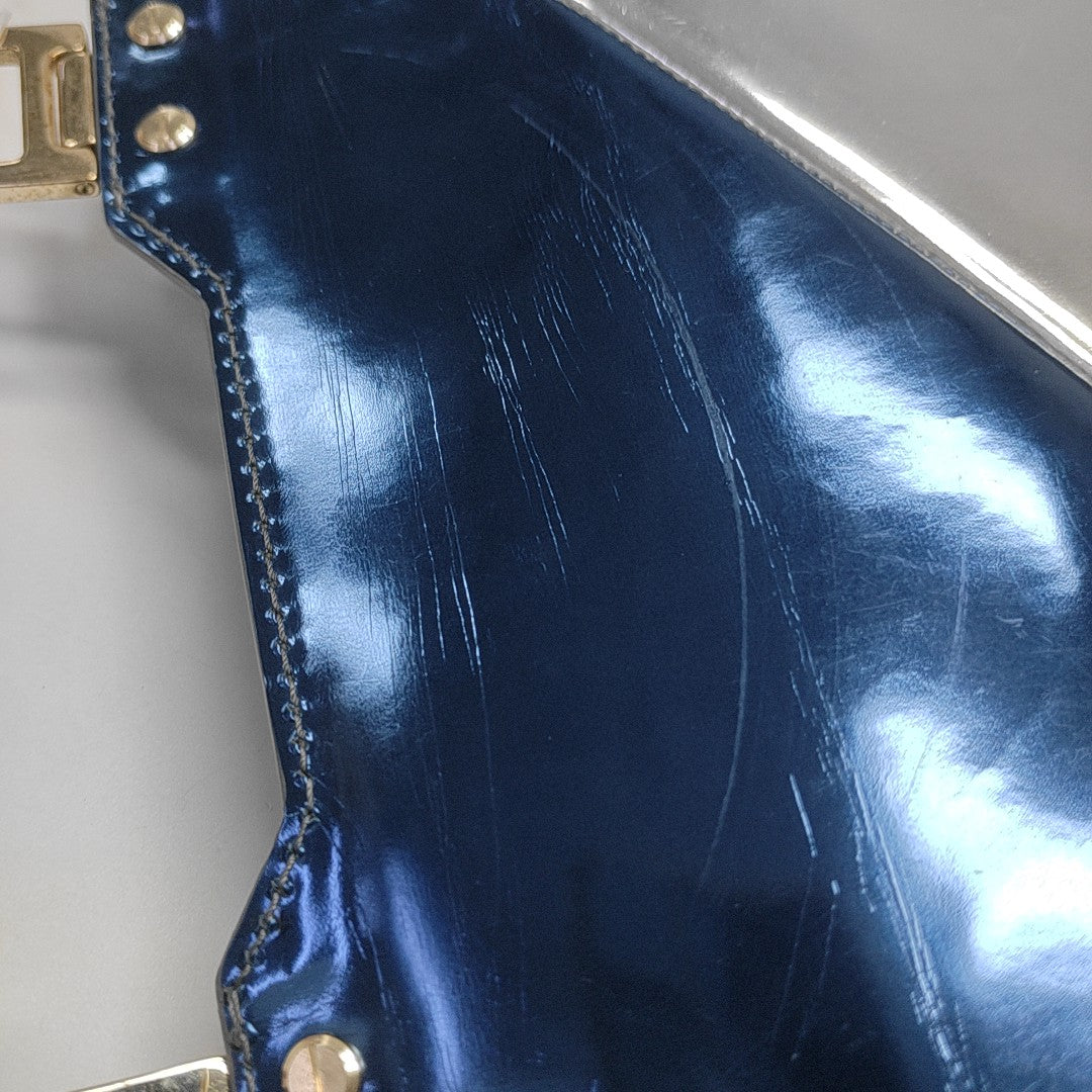 Calfskin Shoulder Bag Blue