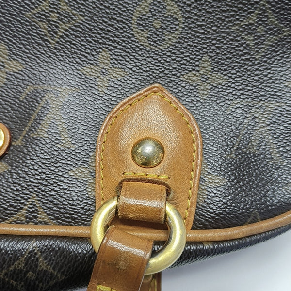 MONTORGUEI Monogram Coated Canvas Brown