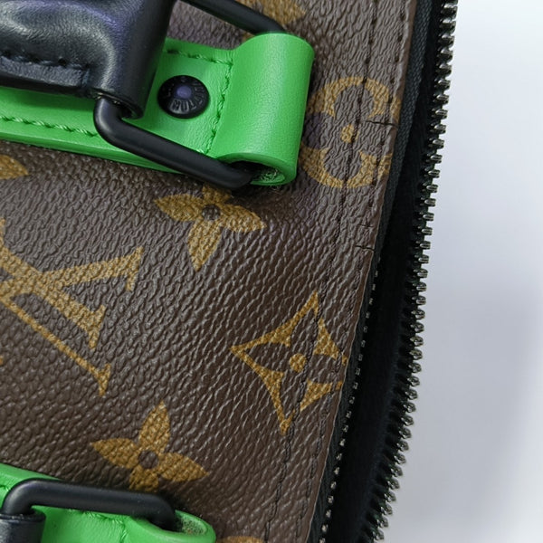 KEEPALL 25 Monogram Coated Canvas Brown