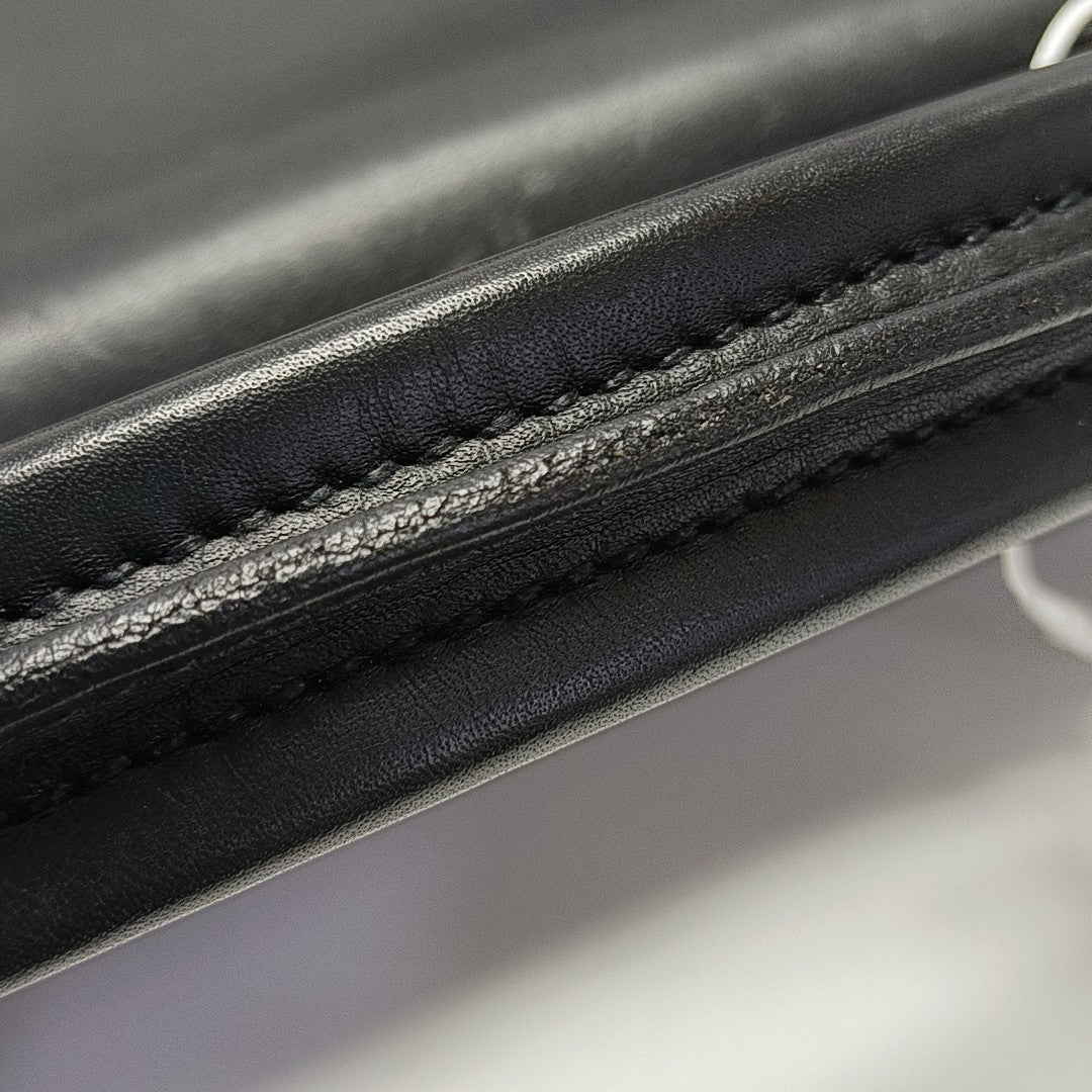 Nylon Top Handle Bag Black