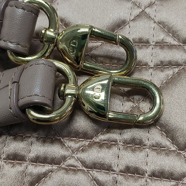 Lady Dior Small Cannage Silk Satin Pink
