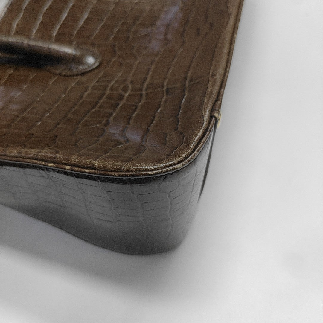 Calfskin Shoulder Bag Brown