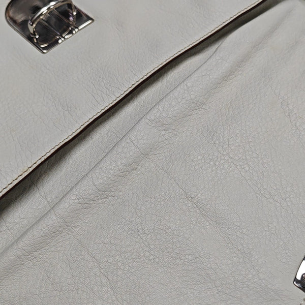 Calfskin Shoulder Bag White