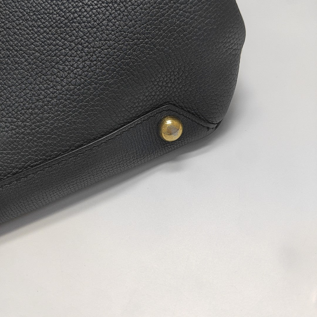 The Banner Large Calfskin Blue