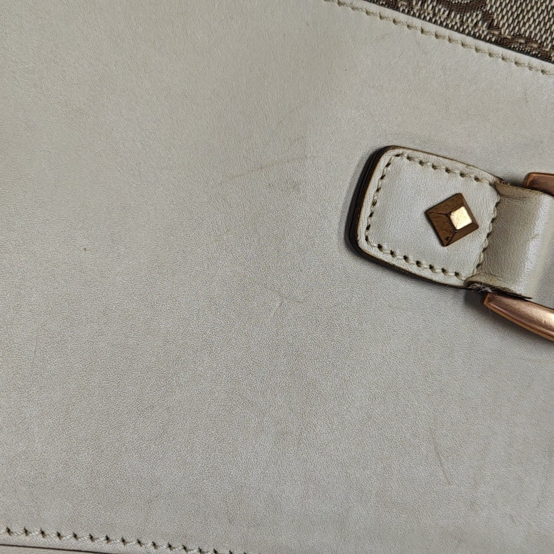 Monogram Calfskin Tote Bag Beige