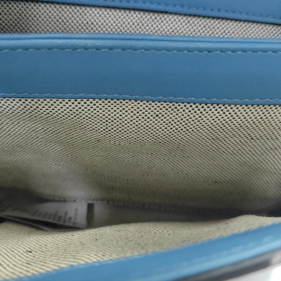 Calfskin Shoulder Bag Blue
