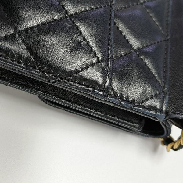 Lambskin Crossbody Bag Black