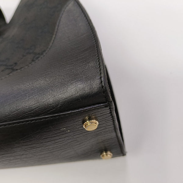 Monogram Canvas Top Handle Bag Black