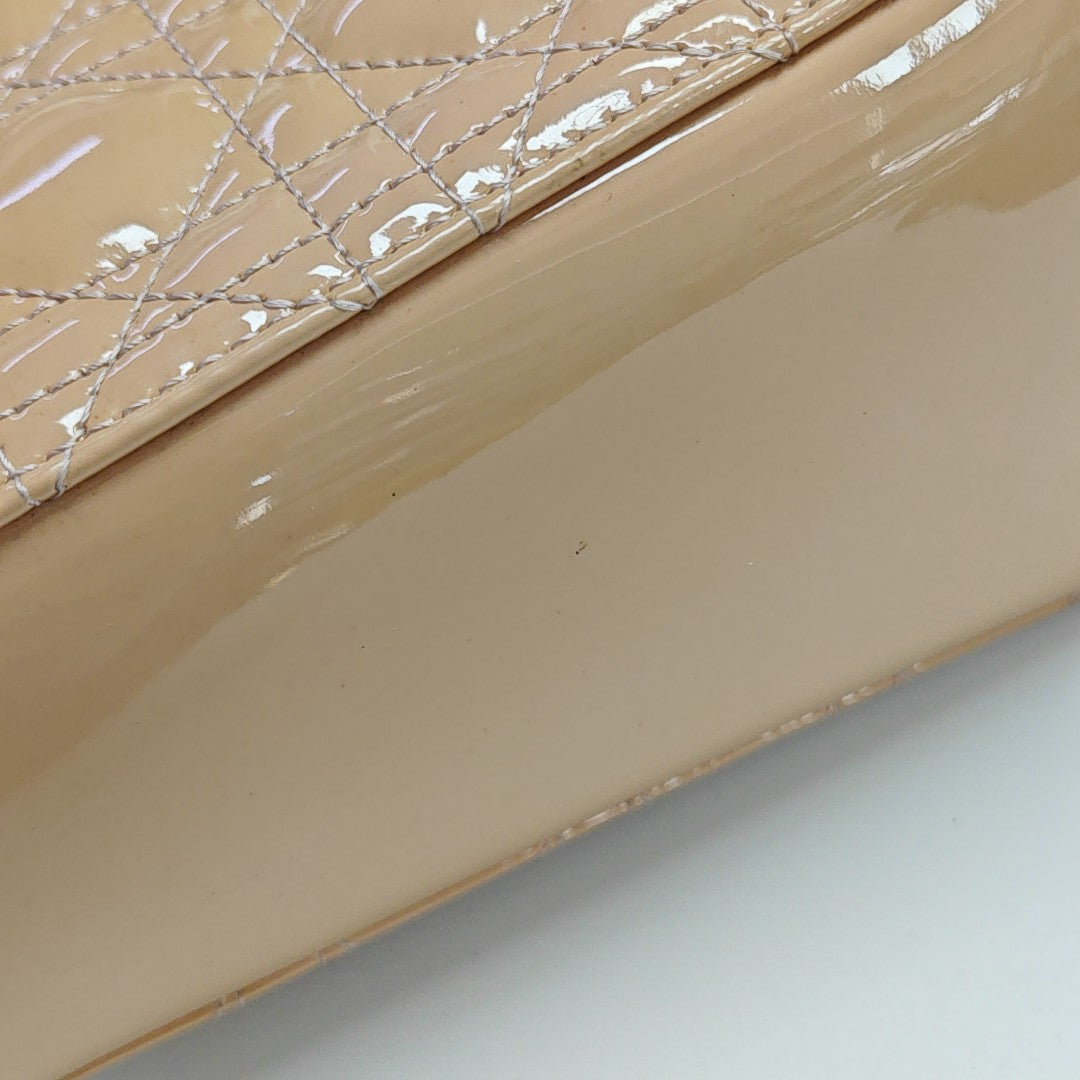 Lady Dior Medium Cannage Patent Leather Pink