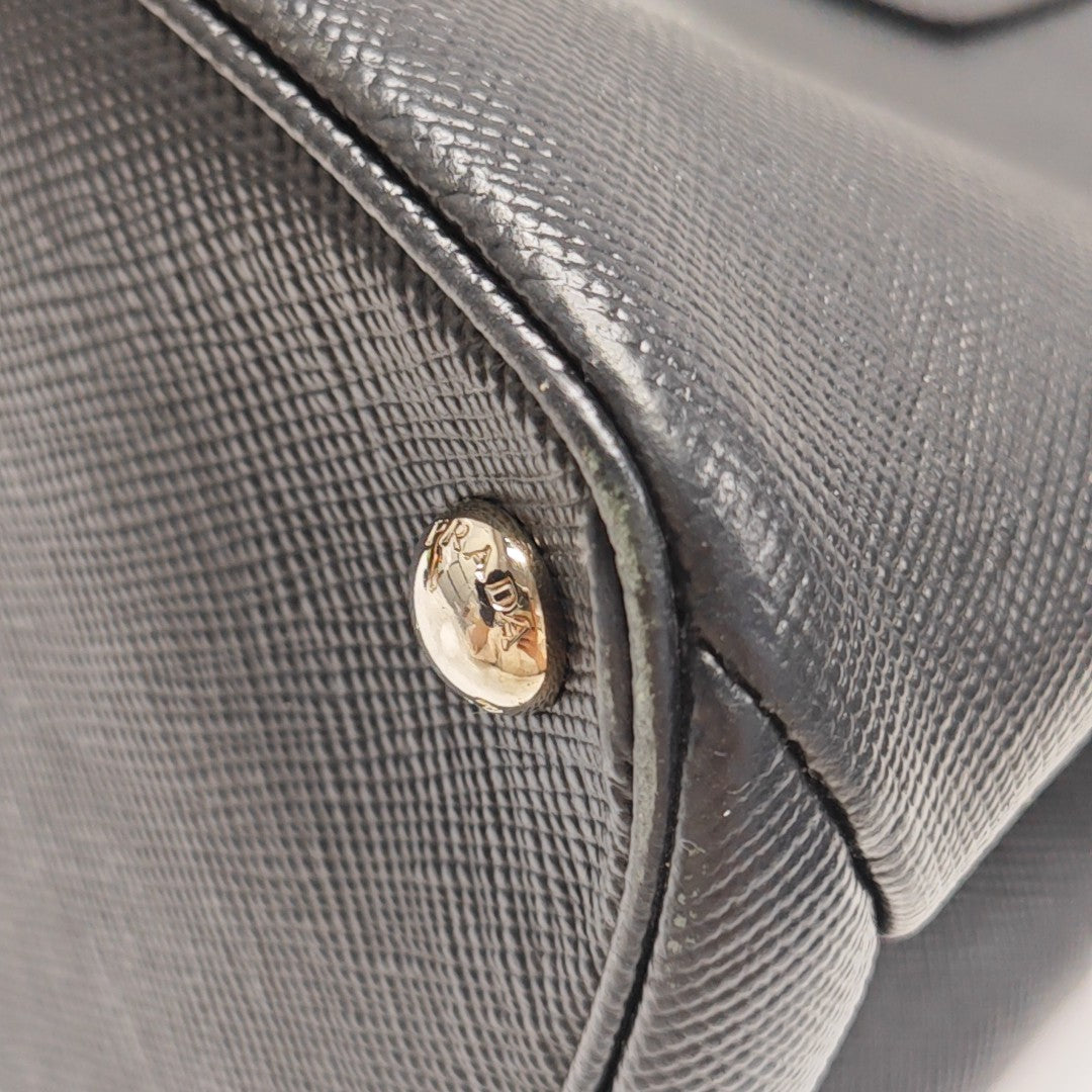 Twin Saffiano Calfskin Black